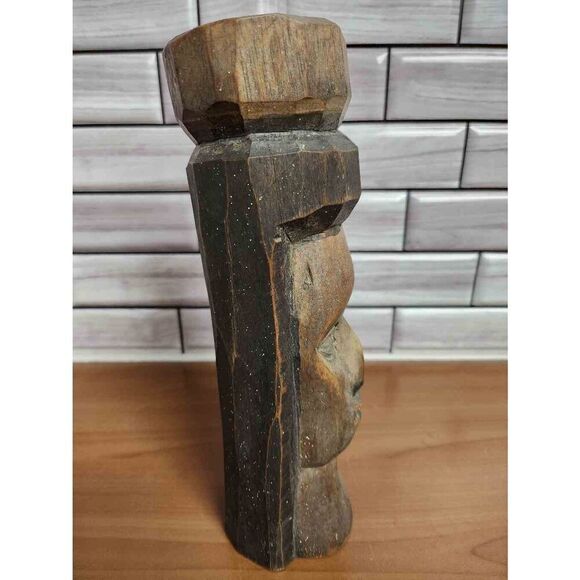 Woman Jamaican Hand Carved Statue Sculpture #A65 - Picture 2 of 8